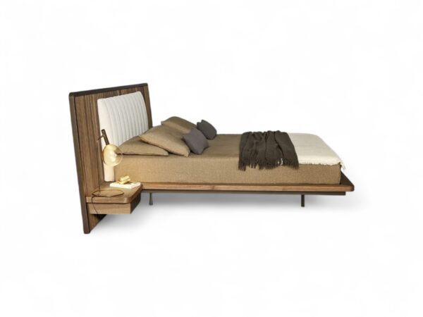 Luxury Echo Linea Bed with low frame and padded upholstery