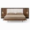 Luxury Echo Linea Bed with low frame and padded upholstery