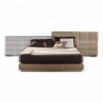 Modern Italian Bed with wide paneled headboard