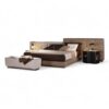 Contemporary Italian bed in premium fabric finish