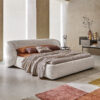 Curved Style Upholstered Bed