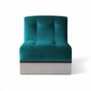 Contemporary tufted chair with luxe fabric upholstery