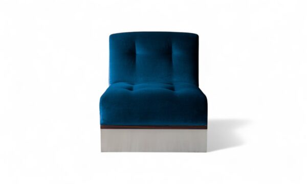 Alto Modular Chair in navy velvet with tufted design