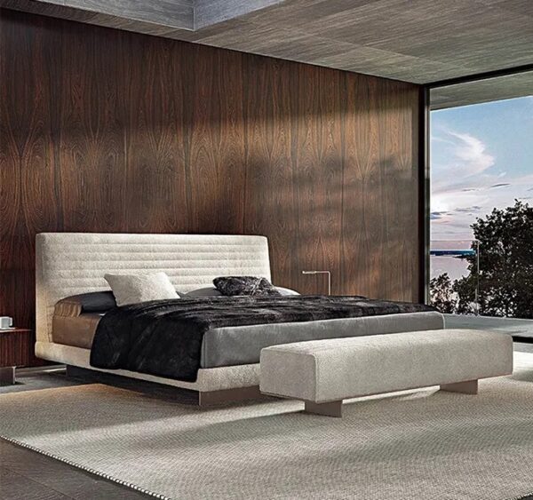 Contemporary Embossed Pattern Bed