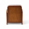 Wooden armchair with cane panels and padded cushions