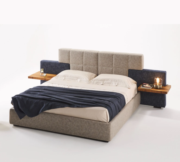 Square Tile Upholstered Bed