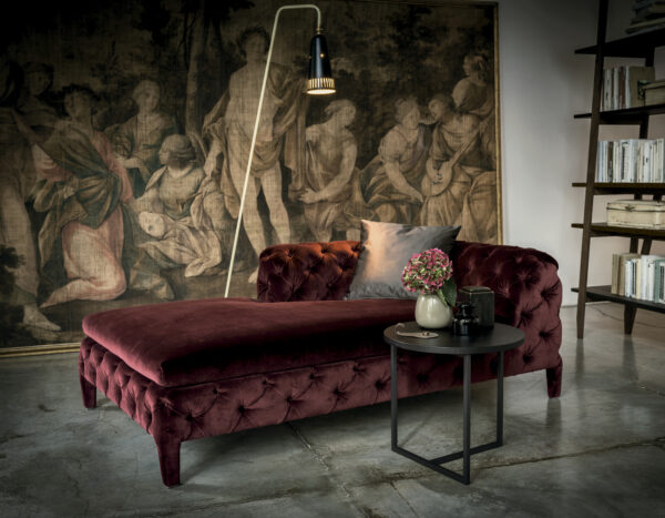 Buttoned Style Chaise Lounge