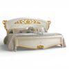 Hand-carved luxury ivory and gold leaf bed in European style