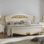 Gold Leaf Carved Bed