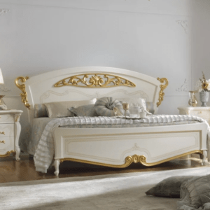 Gold Leaf Carved Bed