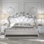 Silver Designer Wooden Bed