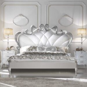 Silver Designer Wooden Bed