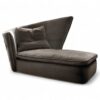 Designer tufted curved sofa crafted with high-quality upholstery and wooden base