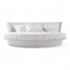 Celestia Round Bed with upholstered curved headboard