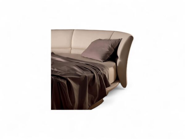 Designer circular bed with plush cushioning