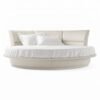 Celestia Round Bed with upholstered curved headboard