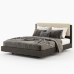 Contemporary Light Padded Bed