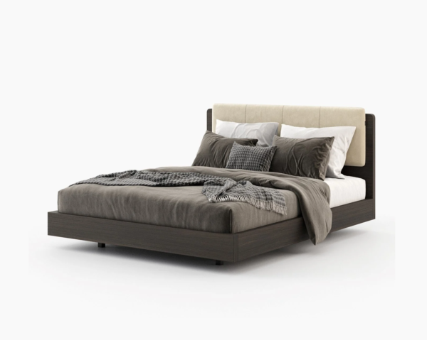 Contemporary Light Padded Bed