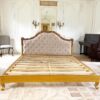 Gold Rose and Ribbon Bed