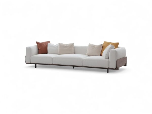 ontemporary 3-seater modular sofa with plush cushions