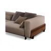 Designer modular sofa with minimalist wooden structure