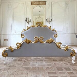 Carved Gold Leaf Bed