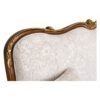 Hand-carved Louis XV style sofa with cabriole legs and floral fabric