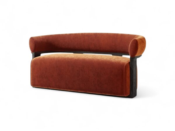 Imperial Curve Sofa in luxurious velvet upholstery