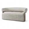 Modern velvet curved sofa with elegant design