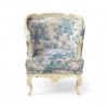 Baroque Blossom Chair with floral pattern and ornate wood frame