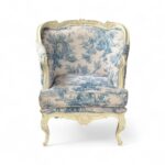 Baroque Blossom Chair with floral pattern and ornate wood frame