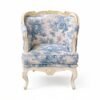 Baroque Blossom Chair with floral pattern and ornate wood frame