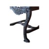 Elegant Noir Crest Chair with hand-carved wooden frame