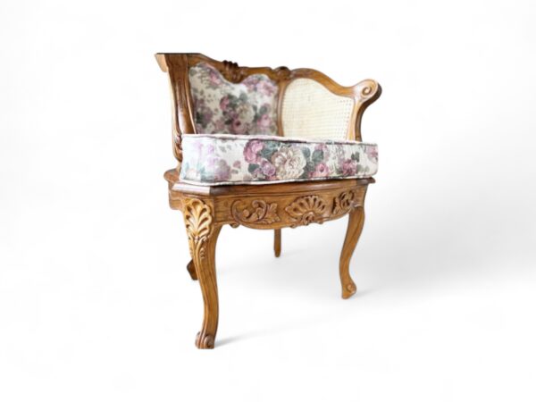Classic French Rococo Armchair with curved cabriole legs
