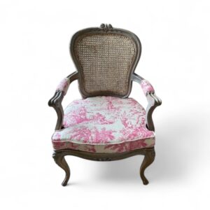 Louis XV Chair with cane back and carved wood frame