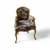 Victorian Rose Chair with luxurious floral-patterned fabric
