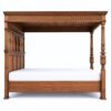 hand carved wooden poster bed
