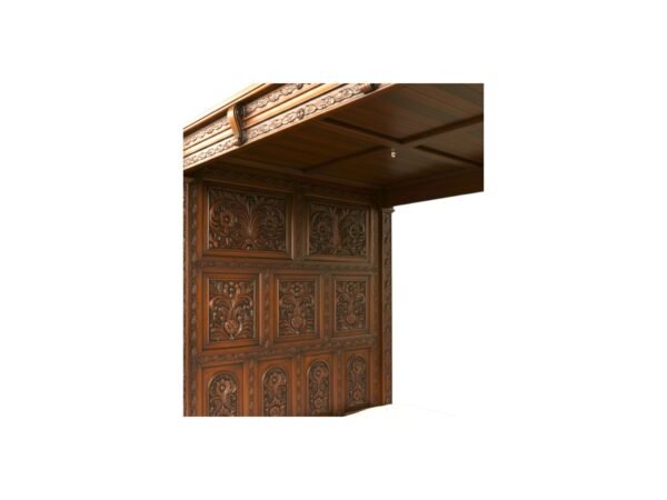 hand carved wooden poster bed