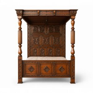 Classic handcarved canopy Bed in teakwood