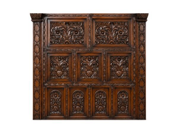 hand carved wooden poster bed