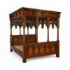 Grand Four-Poster Bed hand carved wooden poster bed