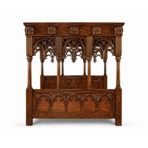 Grand Four-Poster Bed handcrafted from teakwood