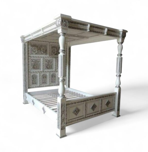 Royal Ivory Carved Bed