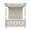 Royal Ivory Carved Canopy Bed