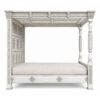 Palace-style handcrafted wooden canopy bed
