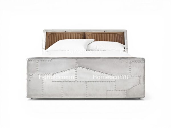 Aviator bed with rivet detailing
