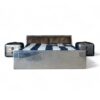 Premium aviator bed with leather headboard