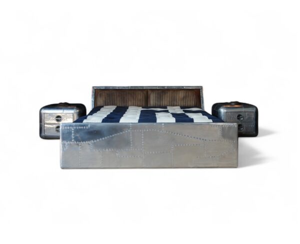 Premium aviator bed with leather headboard