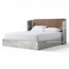 Luxury aviator bed with leather headboard