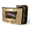 Handcrafted brass dakota armchair rivet detail
